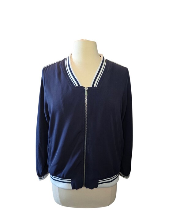 Liverpool Jackets & Blazers - Liverpool Inkwell Zip Up ZIP V-Neck Track Jacket Navy Blue Size Large